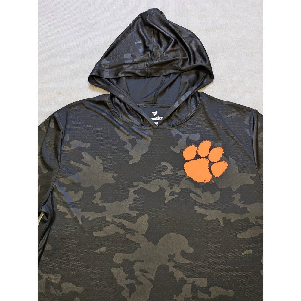 Clemson Tigers Hoodie Mens Large Black Fanatics Camo Training Shirt Football New - Picture 3 of 11